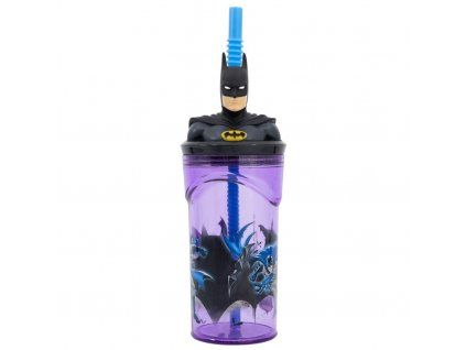 Dětský 3D kelímek Batman 360 ml s brčkem