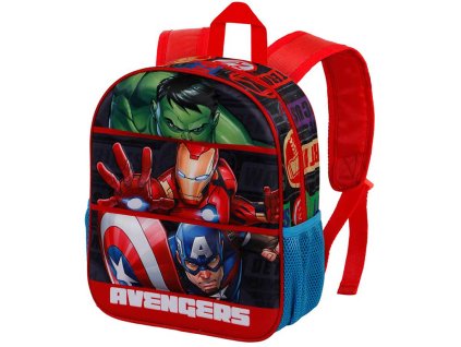 Dětský batoh Avengers Split 3D – červený