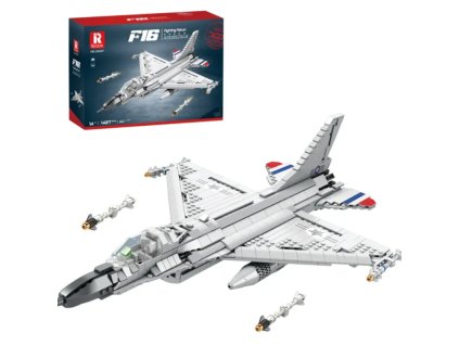 Stavebnice Reobrix F-16 Fighting Falcon – model s krabicí