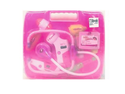 Dětský lékařský kufřík – růžový | Se světlem a zvukem