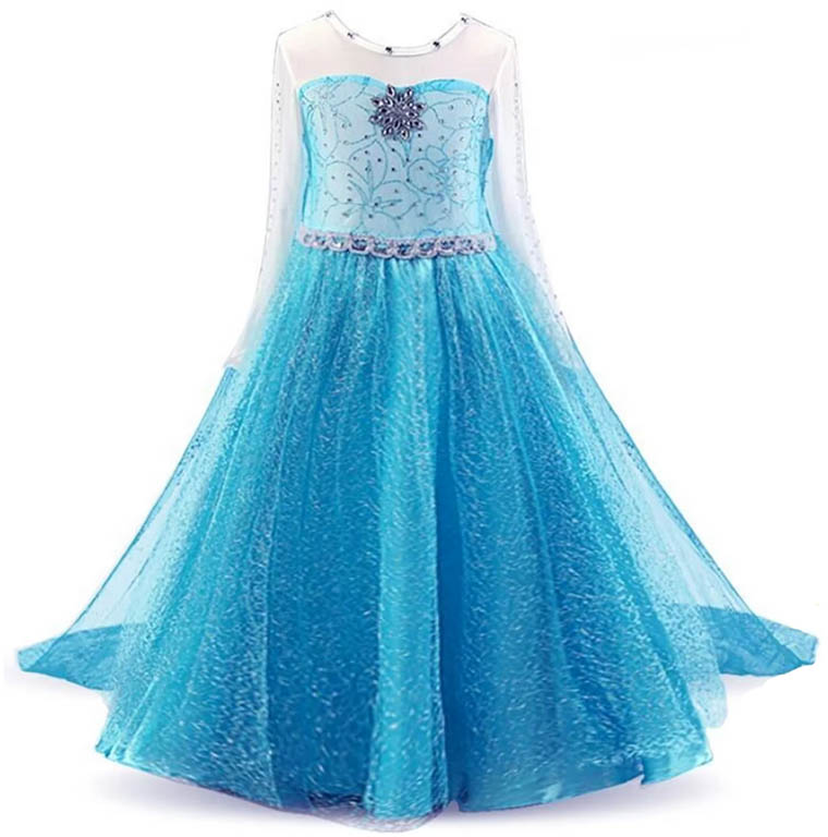 Kostým Frozen / šaty Frozen Ledové království - Elsa stříbrné nitky Velikost šatů: 130