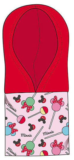 NEW IMPORT Šála s kapucí Minnie / nákrčník s kapucí Minnie červená