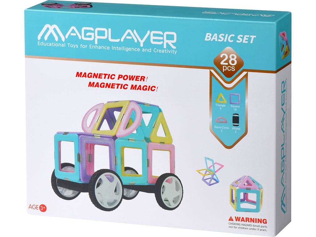 Magplayer magnetická stavebnice 28 ks