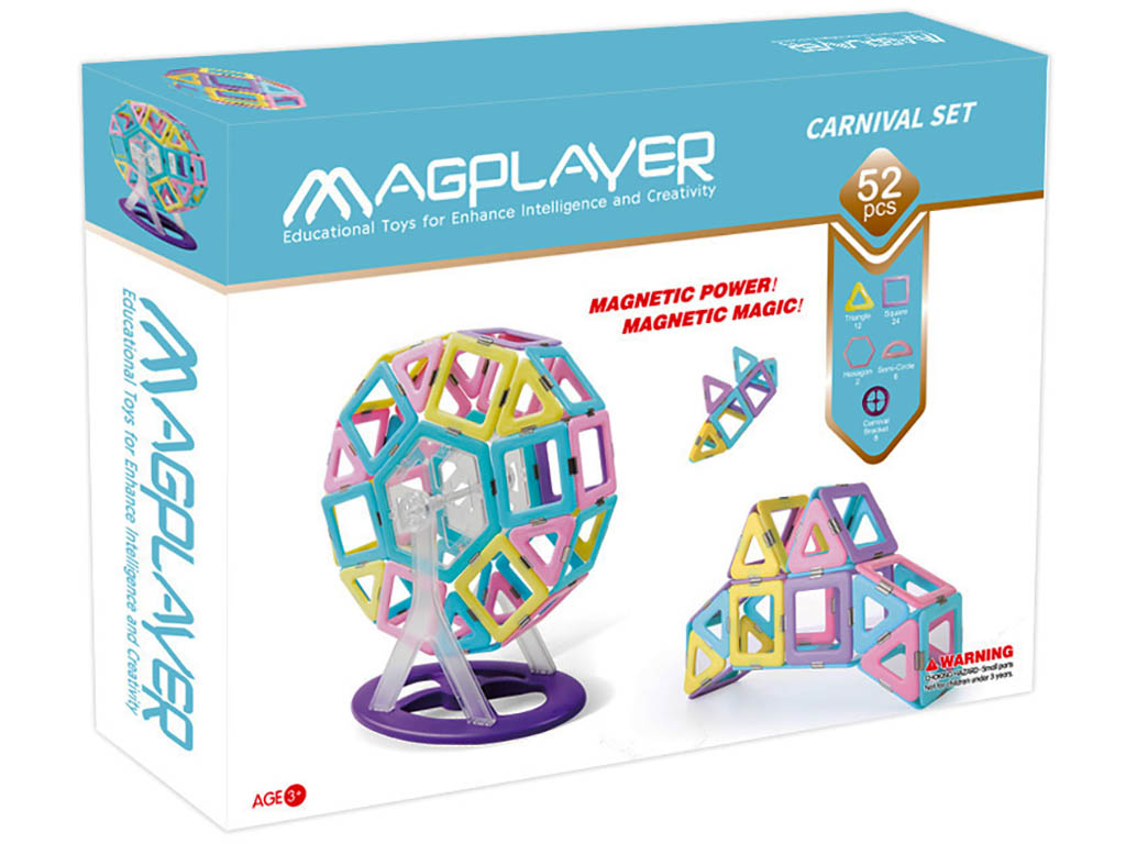 Magplayer magnetická stavebnice 52 ks