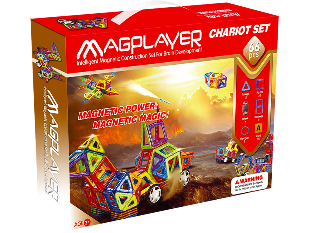 Magplayer magnetická stavebnice 66 ks