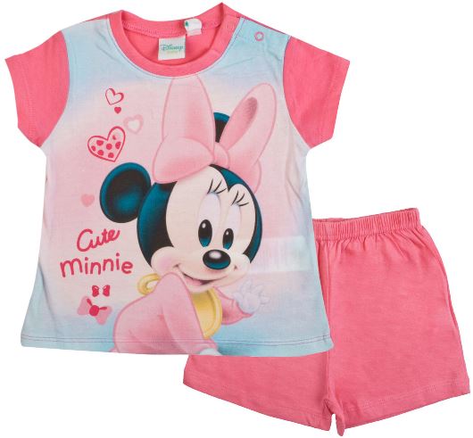 SUN CITY Kojenecké pyžamo Minnie Baby bavlna růžové vel. 9 měsíců / 71cm Velikost: 9M (71cm)