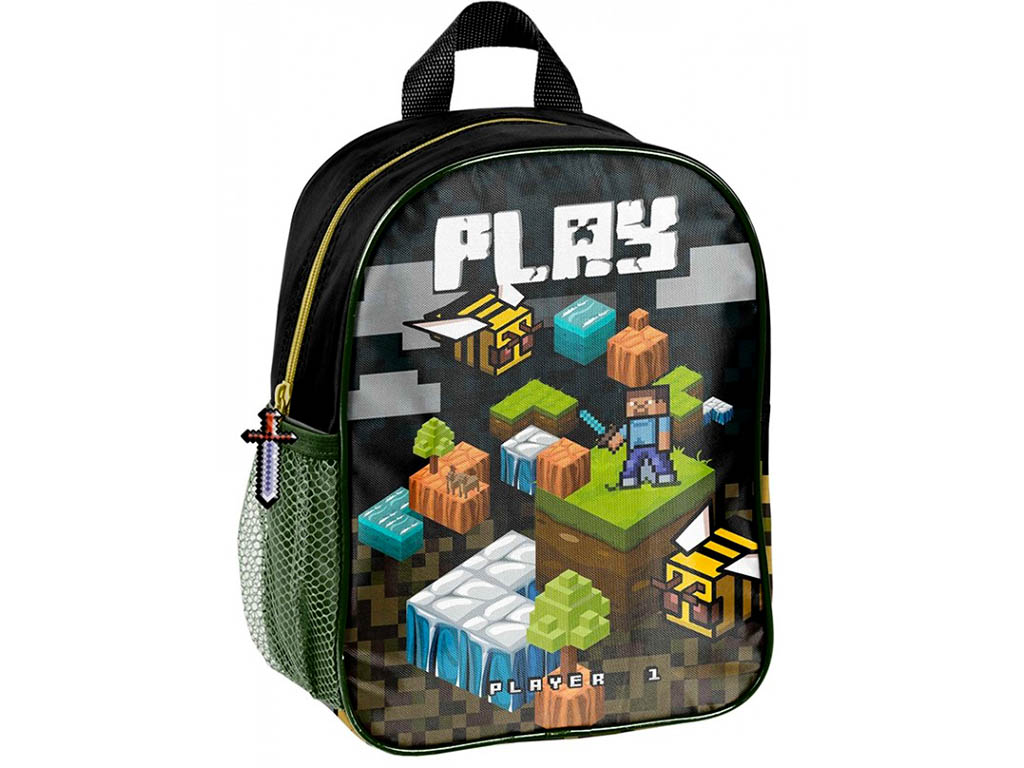 PASO Dětský batoh Minecraft Gaming 28cm zelený