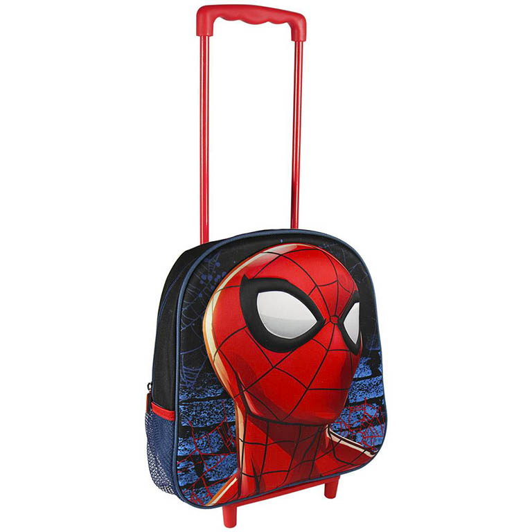 Batoh na kolečkách Spiderman 3D 31cm modrý