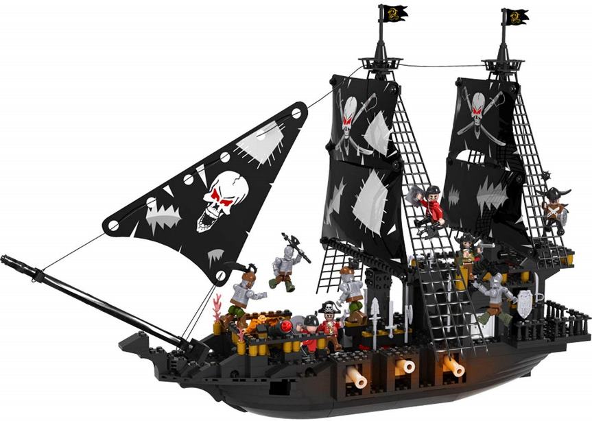 COGO stavebnice Pirátská loď typ LEGO 807 dílů