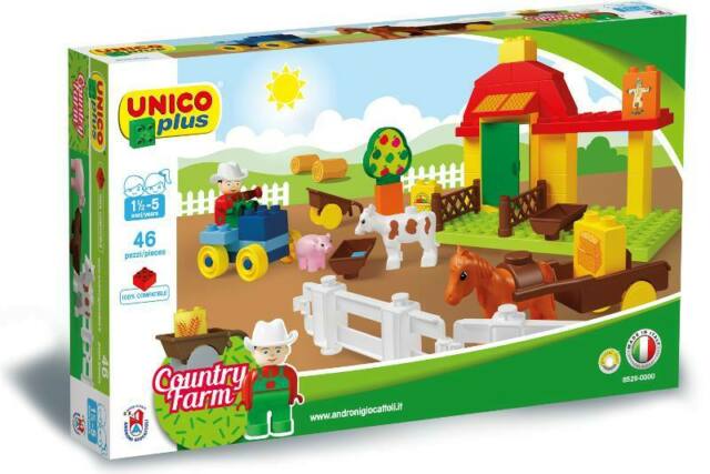 Unico Plus stavebnice Farma typ LEGO DUPLO 46 dílů