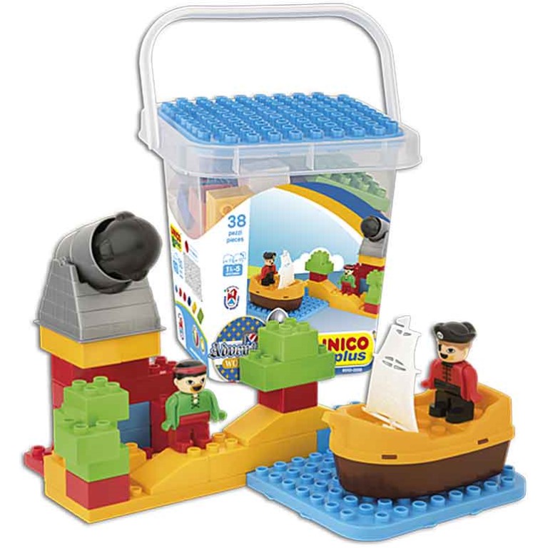 Unico Plus stavebnice Piráti v boxu kompatibilní 38 dílů