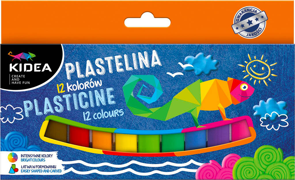 KIDEA Plastelína / modelína 12 barev 224g