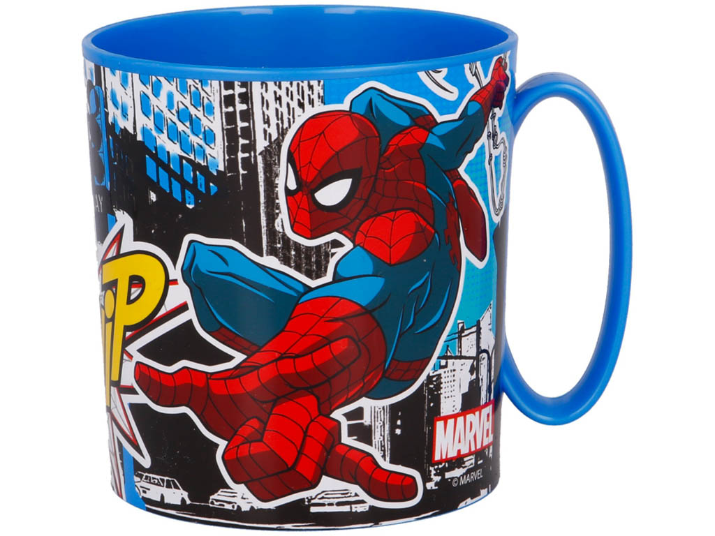 STOR Plastový hrnek Spiderman / hrneček Spiderman Streets 350ml