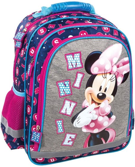 DERFORM Školní batoh Minnie Mouse ergonomický 38cm modrý