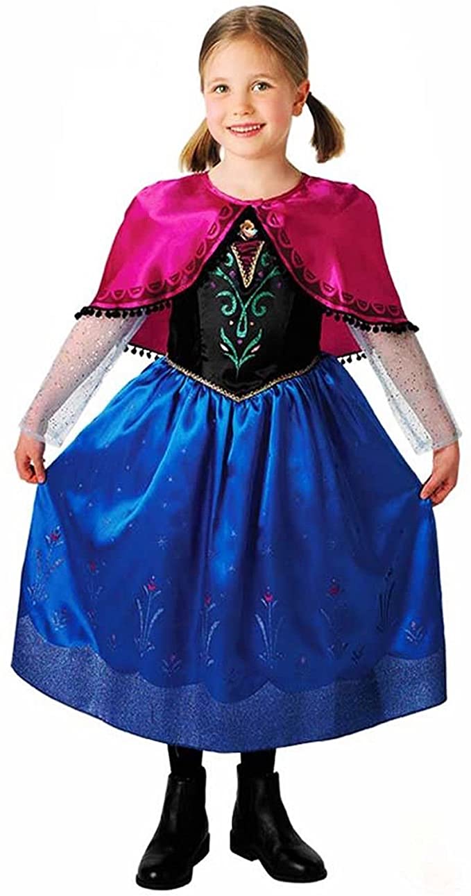 RUBIES Kostým Frozen Ledové království / šaty Frozen Anna Deluxe 7-8 let Velikost: 7/8 let