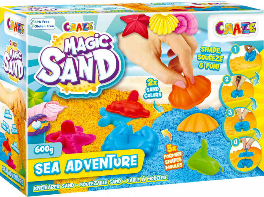 CRAZE Kinetický písek Magic sand sada Mořské dobrodružství