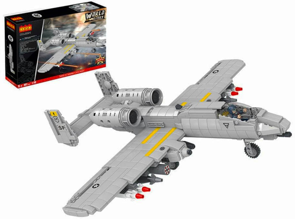 COGO stavebnice Bojový letoun Fairchild A-10 Thunderbolt II Warthog 1:40 kompatibilní 925 dílů