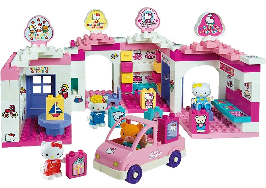 Unico Plus stavebnice Hello Kitty obchodní centrum kompatibilní 140 dílů