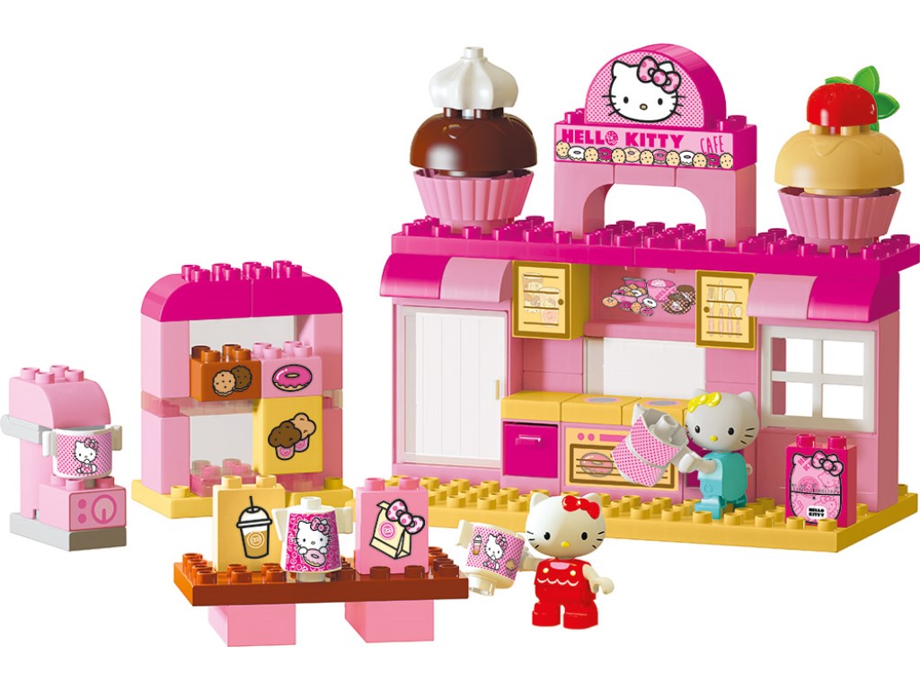 Unico Plus stavebnice Hello Kitty kavárna kompatibilní 82 dílů