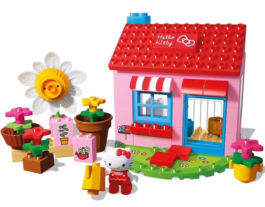 Unico Plus stavebnice Hello Kitty Zahradní domek kompatibilní 75 dílů