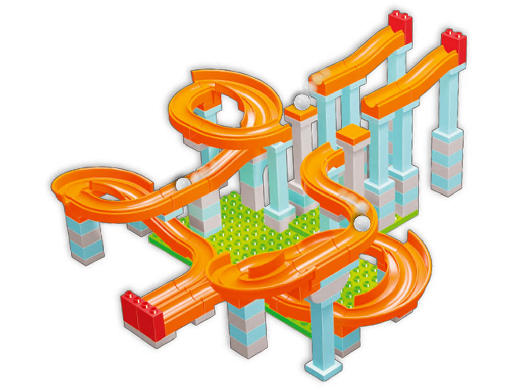 Unico Plus stavebnice Kuličková dráha 2v1 280cm kompatibilní 128 dílů