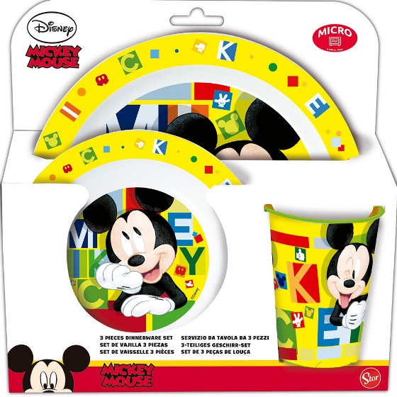 STOR Jídelní sada Mickey Mouse 3ks