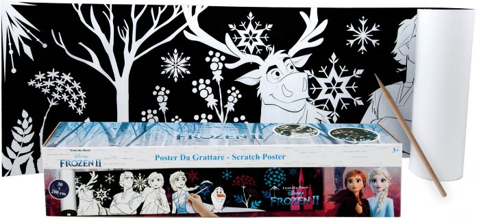 TOYCOMPANY Frozen 2 Ledové království škrabací plakát XXL 200cm