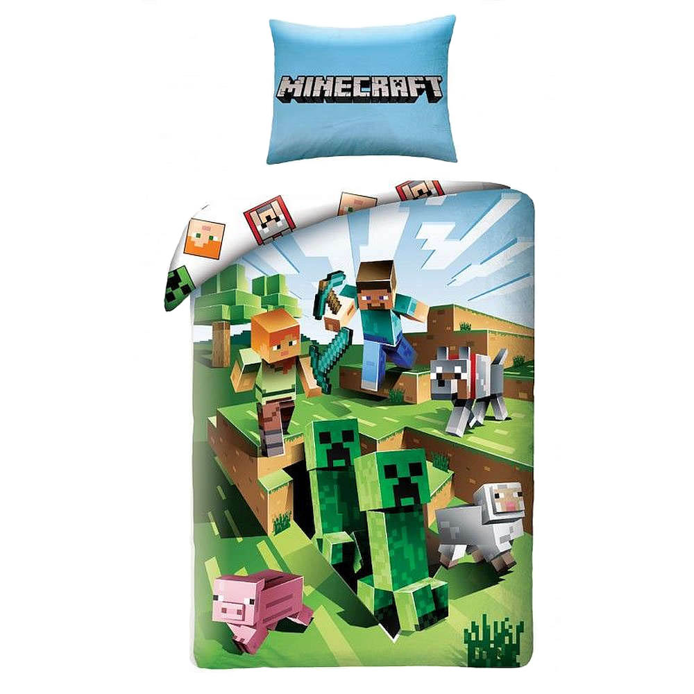 HALANTEX Povlečení Minecraft Farma bavlna 140x200 70x90