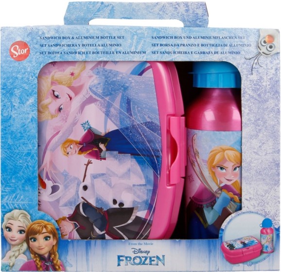 STOR Svačinový set Frozen Aqua - Box a ALU Láhev na pití 400ml