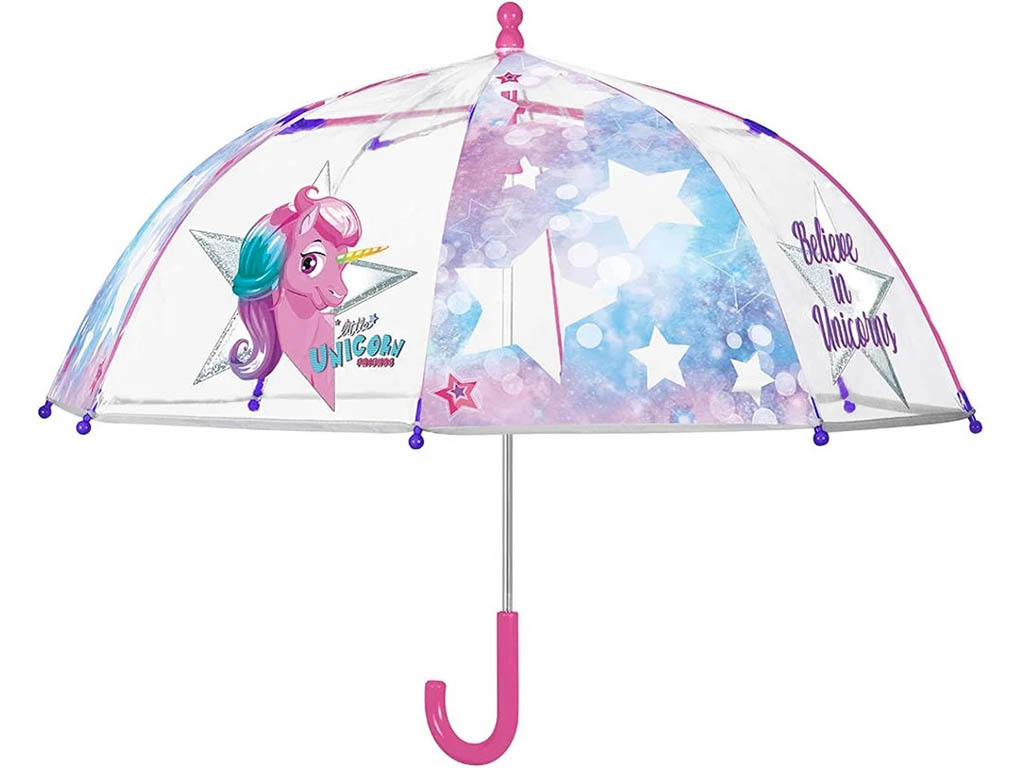 PERLETTI Deštník Jednorožec transparentní 65cm