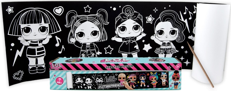 TOYCOMPANY L.O.L. Surprise škrabací plakát XXL 200cm