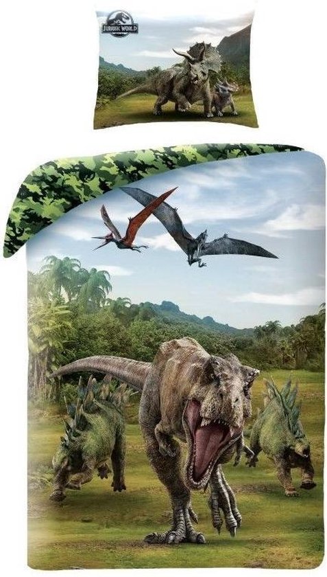 HALANTEX Povlečení Dinosauři Jurský park T-Rex II bavlna 140x200 70x90