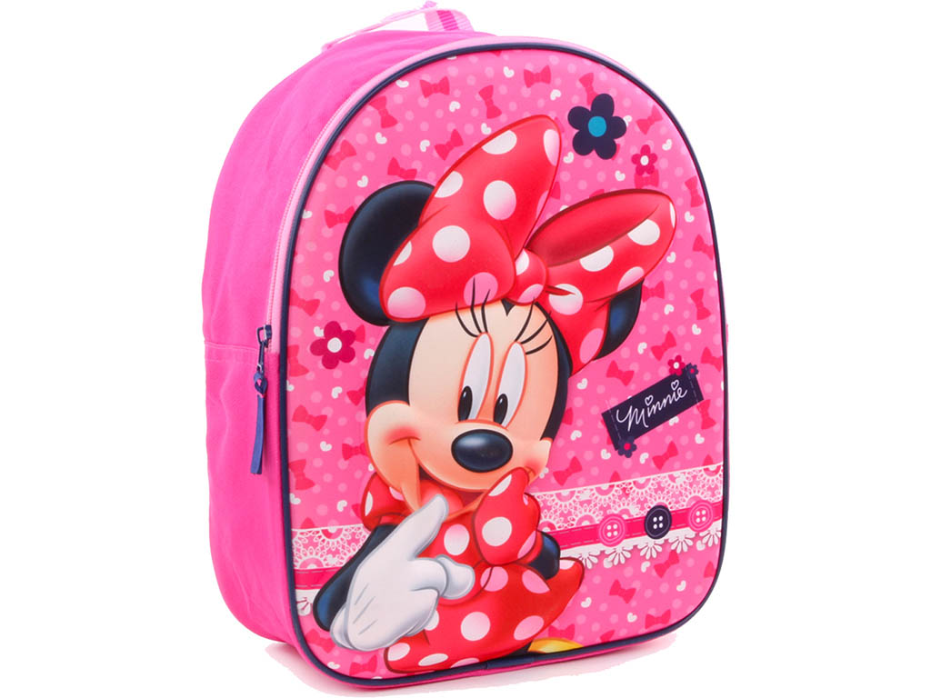 VADOBAG Dětský batoh Minnie Mouse Mašličky 31cm 3D růžový