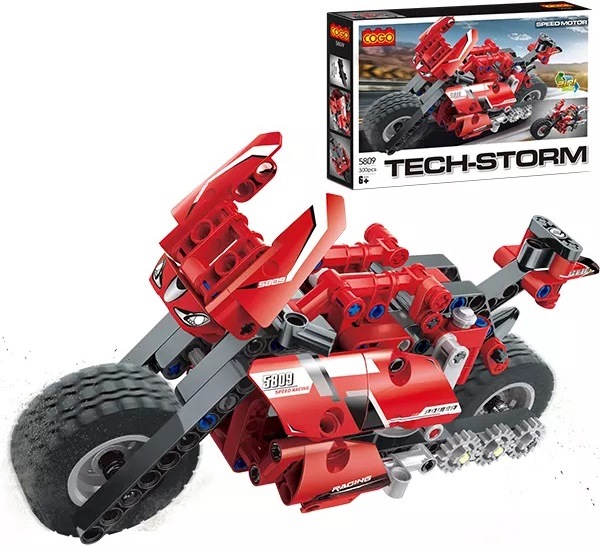 COGO TECH-STORM stavebnice Závodní motocykl 2v1 kompatibilní 300 dílů