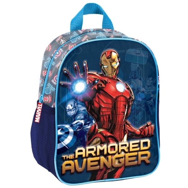 PASO Dětský batoh Avengers Armored 3D 28cm modrý