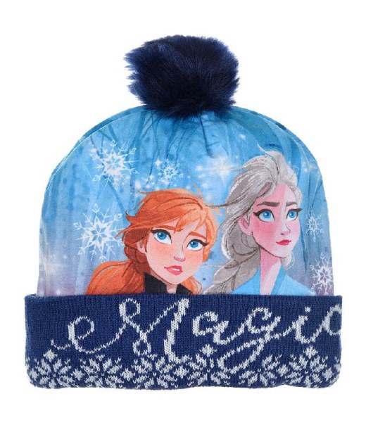 SUN CITY Kulich Frozen Ledové království / čepice Frozen Ledové království Anna a Elsa Barva: TMAVĚ MODRÁ, Velikost: 52