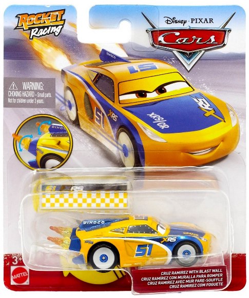 MATTEL Cars Auta XRS Rocket racing s rotujícími plameny 1:55 kovová DESIGN: CRUZ RAMIREZ