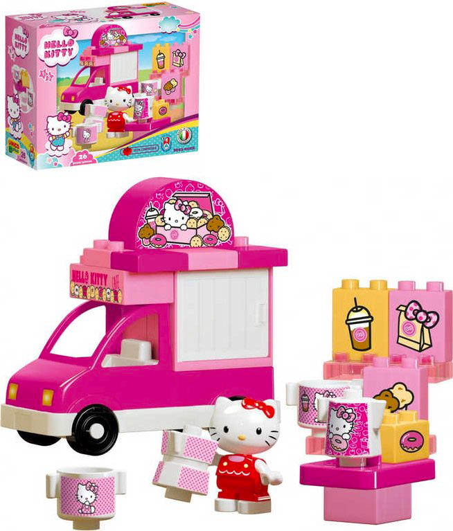 Unico Plus stavebnice Hello Kitty Vůz se zmrzlinou kompatibilní 23 dílů