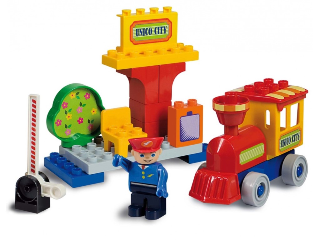 Unico Plus stavebnice Nádraží kompatibilní 20 dílů