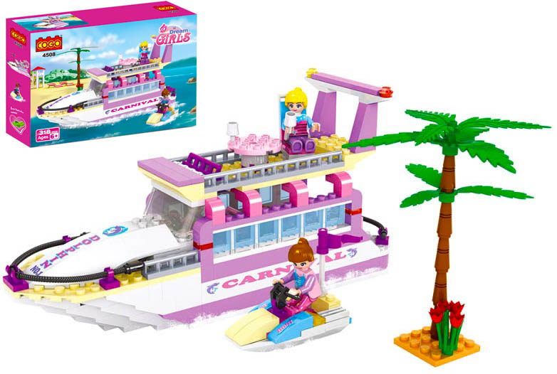 COGO Girls stavebnice Výlet na jachtě kompatibilní 318 dílů