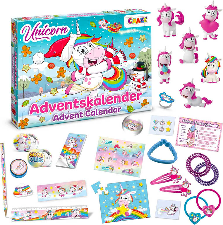 Adventní kalendář Jednorožec - figurky, bižuterie a doplňky