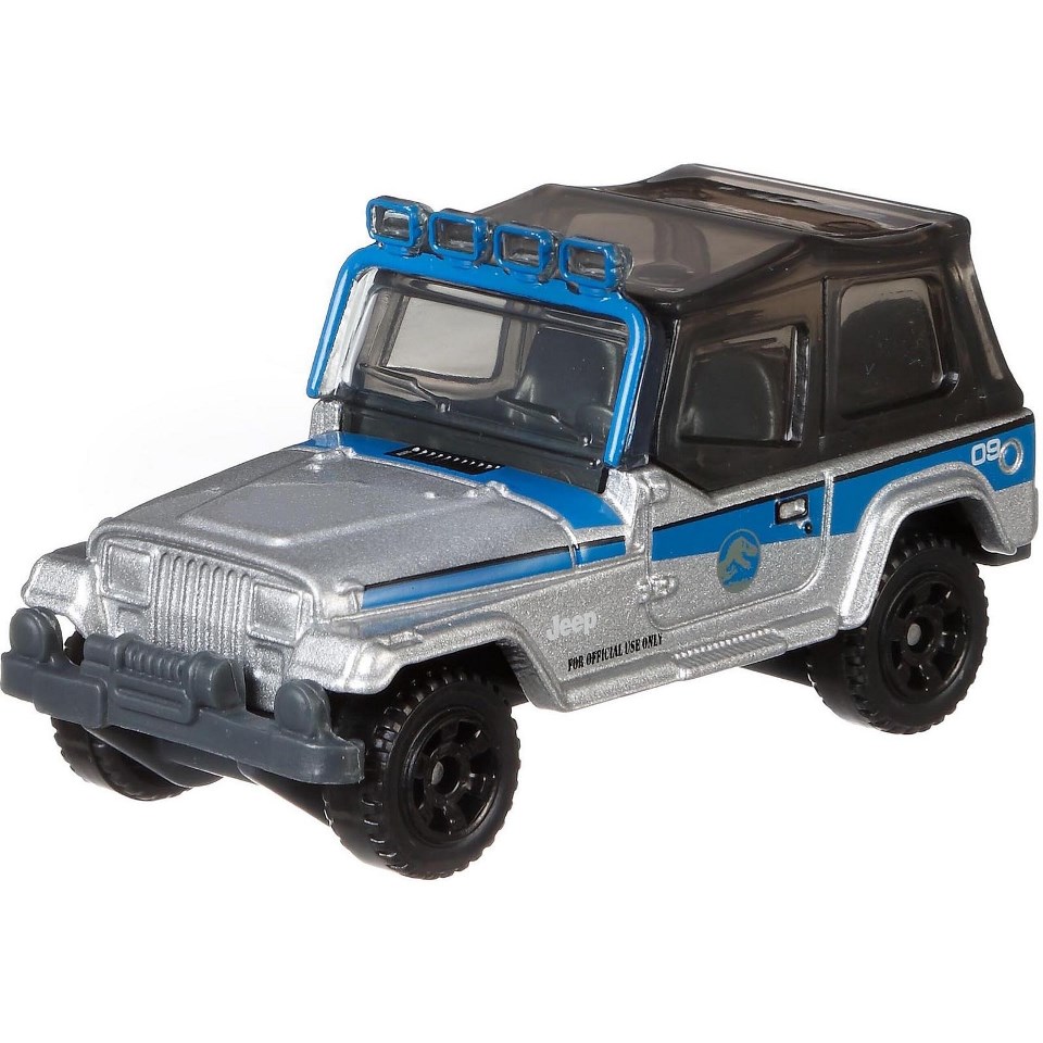 MATTEL Matchbox autíčko kovové Jeep Wrangler No.9 Jurassic World 1:64