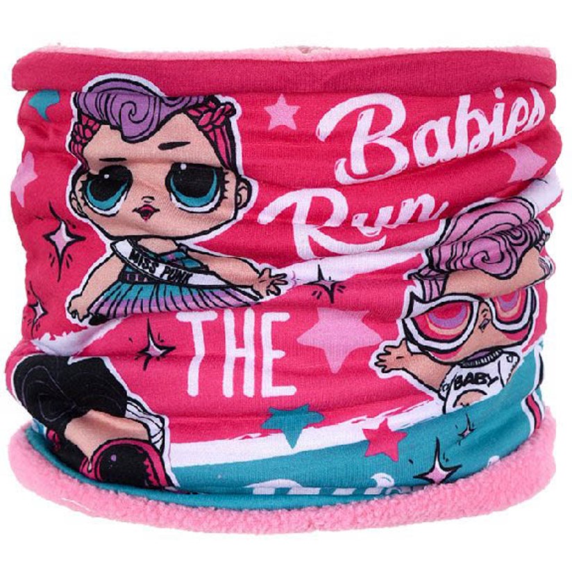 SUN CITY Šála L.O.L. Surprise / nákrčník L.O.L. Surprise Babies zateplený růžový
