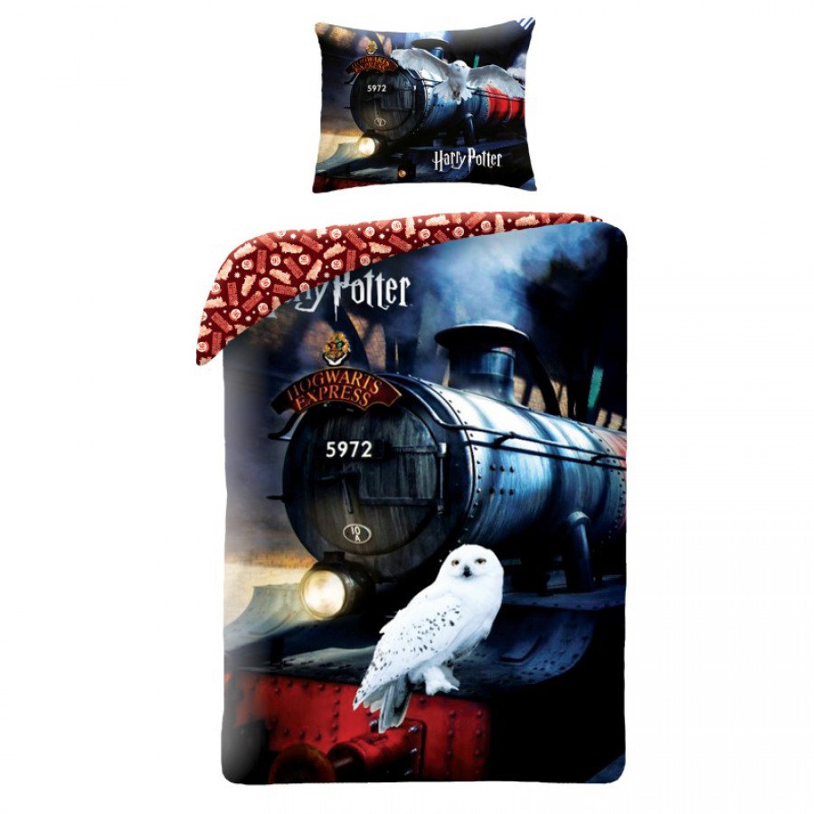 HALANTEX Povlečení Harry Potter Bradavice Hogwarts Express bavlna 140x200 70x90