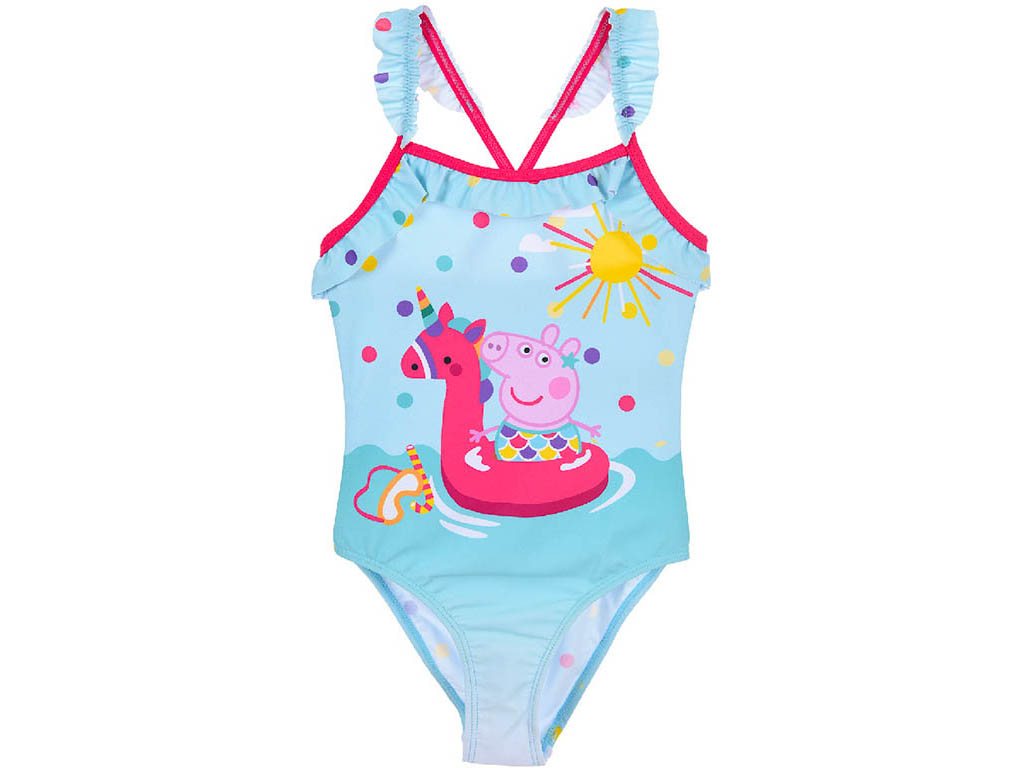 SUN CITY Dívčí plavky Prasátko Peppa tyrkysové Velikost: 110 (5 let)