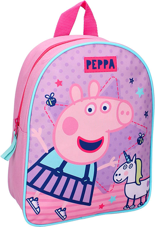 VADOBAG Dětský batoh Prasátko Peppa Party 28cm růžový