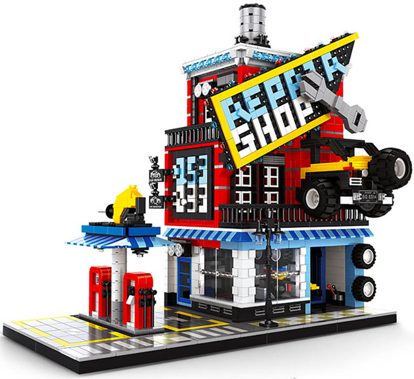 Wange Architect stavebnice Autoservis kompatibilní 2120 dílů