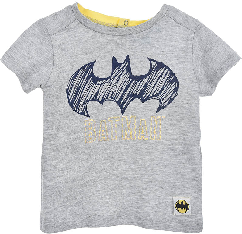 Batman bavlněné kojenecké tričko 6–24M šedé Velikost: 6M (67cm)