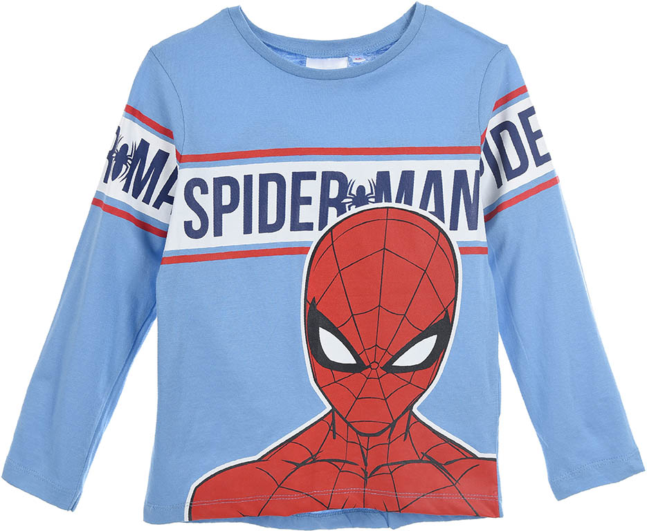 SUN CITY Dětské tričko Spiderman Face bavlna modré Velikost: 98 (3 roky)
