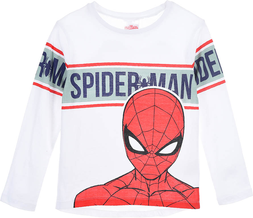SUN CITY Dětské tričko Spiderman Face bavlna bílé Velikost: 128 (8 let)